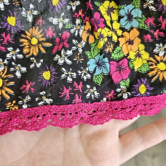 Steve Madden floral black dress size M - Picture 4 of 6